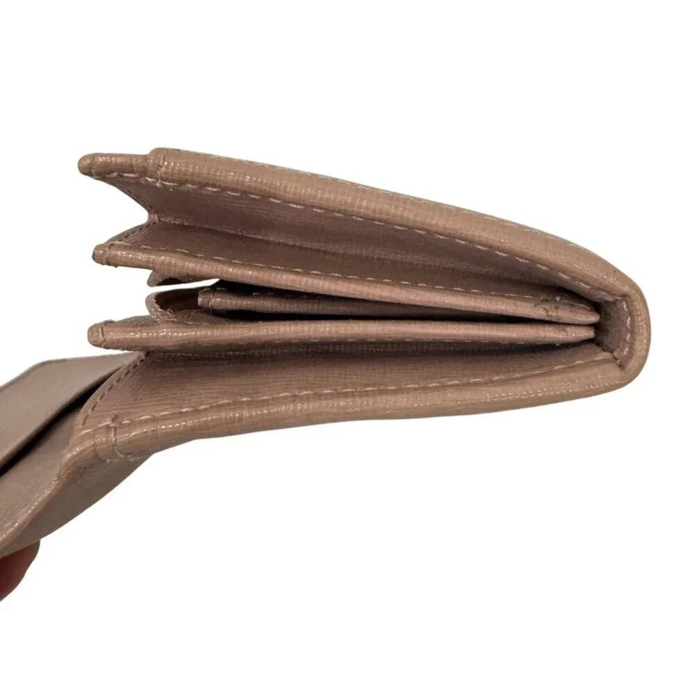 Furla Classic XL Bifold Wallet Dusty Rose Pale Mauve Gold Logo Ladies 7.25 x 4 - Picture 11 of 13